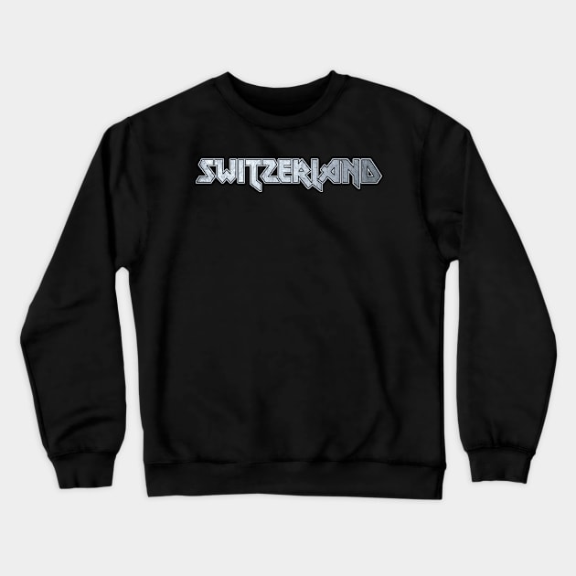 Heavy metal Switzerland Crewneck Sweatshirt by KubikoBakhar